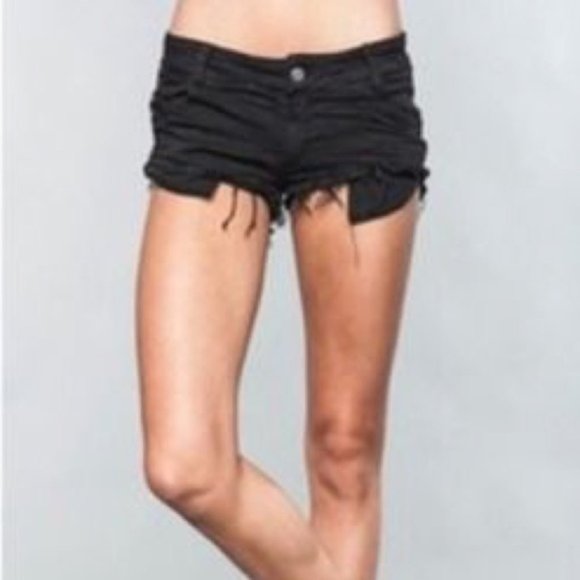 brandy melville black denim shorts